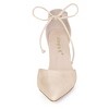 Allegra K Women's Ankle Tie Point Toe High Block Heel Dress Pumps - 2 of 4