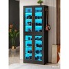 Gulches 67" 8-Tier Bookcase, Bookshelf with Acrylic Doors & LED Light - 3 of 3