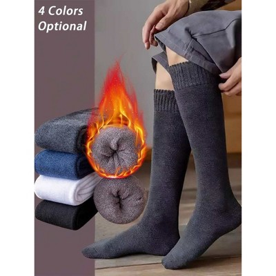 TIME HOLLOW Calf Socks - Plush Lined Snow Socks