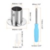 Unique Bargains Stainless Steel High-Leg Style Wardrobe Closet Rod Holder 4 Pcs - 2 of 4