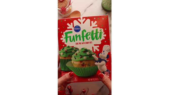 Pillsbury Funfetti Holiday Cake Mix with Candy Bits - 15.25oz, 5 of 6, play video
