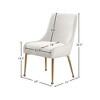 Meridian Furniture,Owen Velvet Dining Chair, Set of 2 - 4 of 4