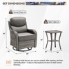 Outdoor Swivel Rocker Chair with 6 Inch Thick Cushion 2 in 1 Porch Glider Swivel Chair - Wicker Patio Furniture Patio Swivel Glider Seating - 3 of 4