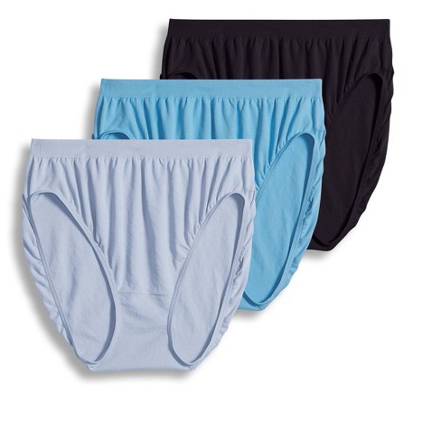 $40 Jockey Women's Blue Microfiber Seamless Hipster Underwear Panties Size 5