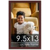 PosterPalooza | Photo Size Minimalist Brown Picture Frame - UV Acrylic, Foam Board Backing, Hanging Hardware - 2 of 4
