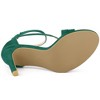 Allegra K Women's Zipper Ankle Strap Open Toe Heeled Sandals - 4 of 4