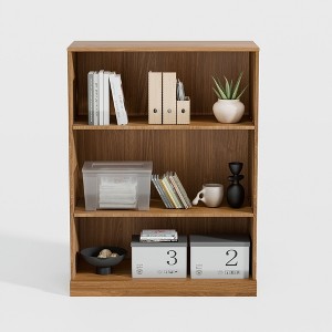 [41.5-inch | Extra Large Capacity]Doorless Black Wood Grain Storage Shelf (Decor & Storage Combo for Living Room/Bedroom) - 1 of 4