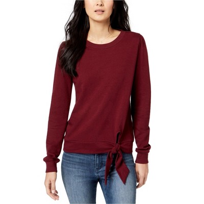 maison Jules Womens Waist Tie Pullover Blouse