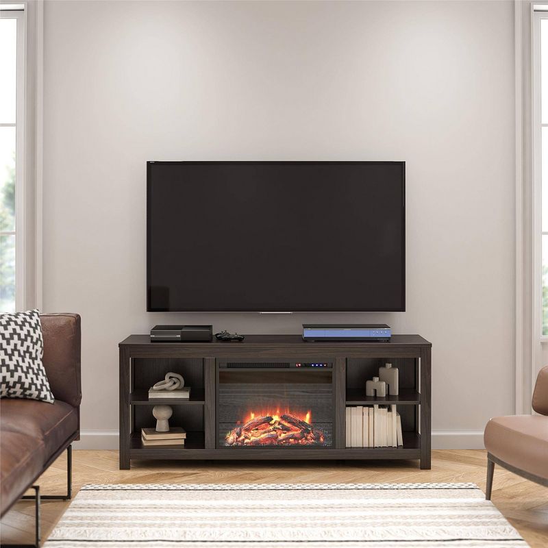 Ember Isle Electric Fireplace TV Console For TVs Up To 74" - Room & Joy, 3 of 12