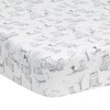 Lambs & Ivy Luna White/Gray Celestial Owl 4-Piece Nursery Baby Crib Bedding Set - 4 of 4