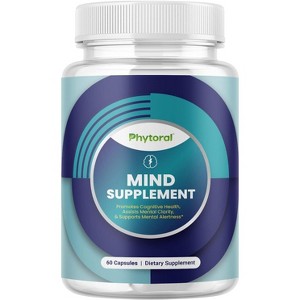 Phytoral Mind Supplement Capsule, Vitamins for Brain, Mental Health & Clarity, Promotes Mental Alert, Mind Vitality, Focus & Memory Enhancement, 60ct - 1 of 4