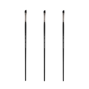 Black Swan Synthetic Red Sable Paint Brushes Angular Sets of 2- Professional Quality Long Handle Paint Brushes in Assorted Shapes and Sizes for Oil, - 1 of 4