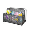 Large Diamond Grey PE Rattan Deck Box with Wheels - Poolside Float & Outdoor Storage Caddy - Sturdy Patio Beach Box - 3 of 4