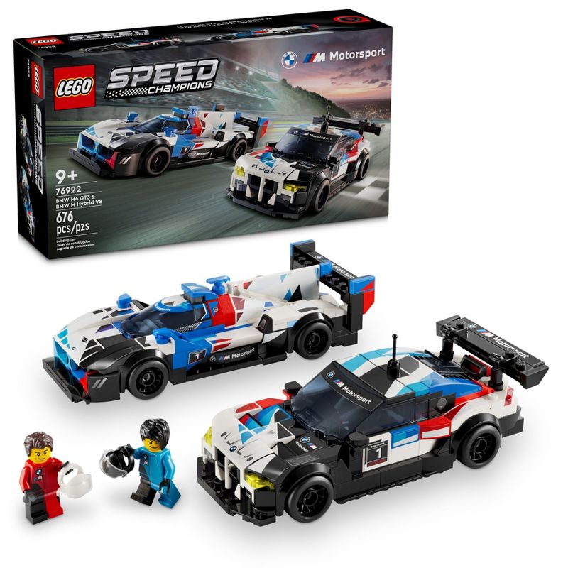 LEGO Speed Champions BMW M4 GT3 &#38; BMW M Hybrid V8 Race Cars 76922, 1 of 8