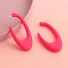 SOHI Women's Pink Pastel Hoop Earrings - 2 of 3