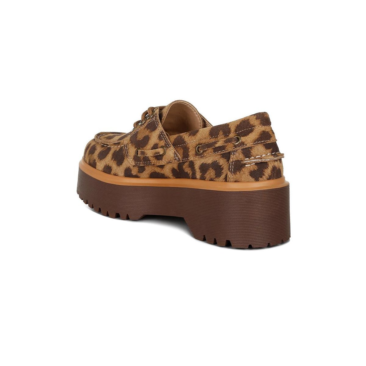 Женские туфли Rag & Co Womens Onglur Leopard Print Suede Oxford Loafers 7 — фото 3