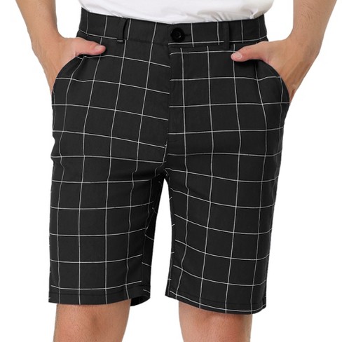 Men Shorts Business Formal Suit Short Pant Party Plaid Slim Summer Casual  Shorts