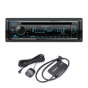 Kenwood KDC-X305 Bluetooth single DIN CD receiver with Alexa with a Sirius XM SXV300v1 Connect Vehicle Tuner Kit for Satellite Radio - 1 of 4