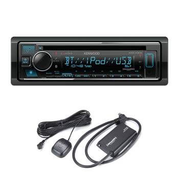 Kenwood KDC-X305 Bluetooth single DIN CD receiver with Alexa with a Sirius XM SXV300v1 Connect Vehicle Tuner Kit for Satellite Radio