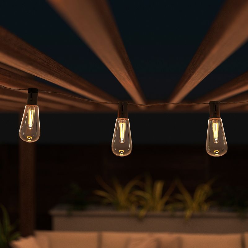 Nature Spring Vintage-Style Outdoor Solar-Powered String Lights - 14.5', 2 of 8