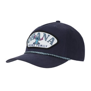 Disney Stitch Ohana Means Family Adult Navy Retro Grandpa Snapback Hat - 1 of 4