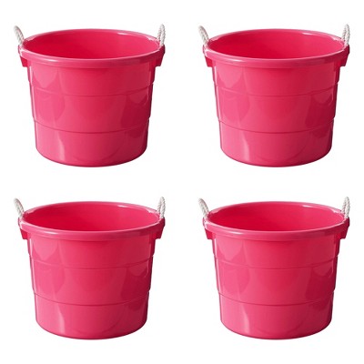 Round plastic totes deals with rope handles