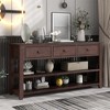 COWLOWN Console Table with 3 Drawers & 2 Shelves, Solid Frame for Living Room & Entryway - 4 of 4
