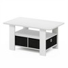 HOMLUX 31" Coffee Table Modern Living Room Furniture with Storage Bin Drawer & Open Shelf - 2 of 4