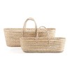 Tadpoles Palm Leaf Hand Woven Doll Moses Basket - 9" x 24" x 6" - 3 of 4