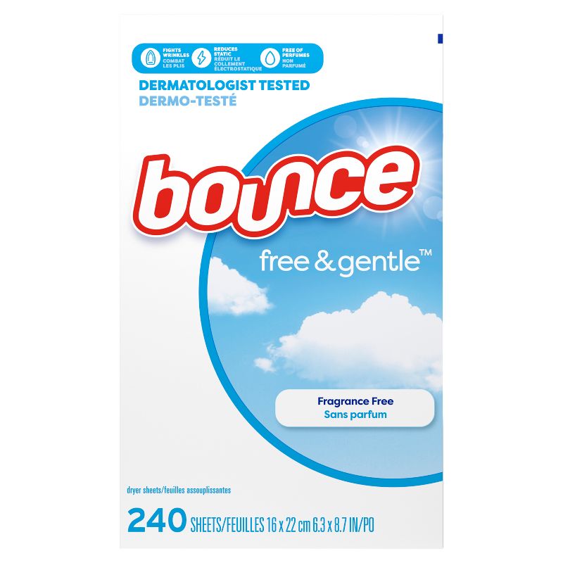 Bounce Fabric Softener Sheets - Free &#38; Gentle - 240ct, 5 of 15