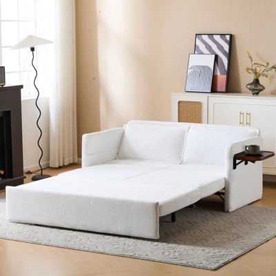 NicBex 3-in-1 Convertible Chair/Floor Bed - Sofa to Sleeper with Charging Tray Table, Fabric Upholstery