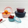 COOK WITH COLOR Wide Mixing Bowls with Lids 8 Piece Set NAVY - 3 of 3