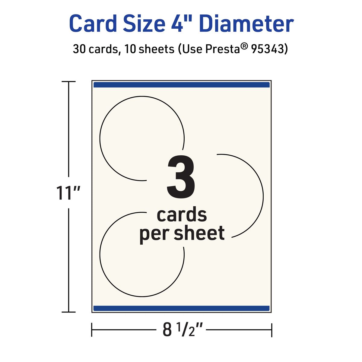 Avery Matte Ivory Round Cards, 4" Diameter Round - thumbnail 10