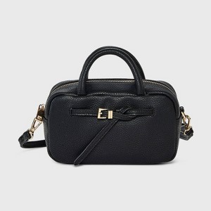 Small Satchel Crossbody Bag - A New Day™ Black - 1 of 4