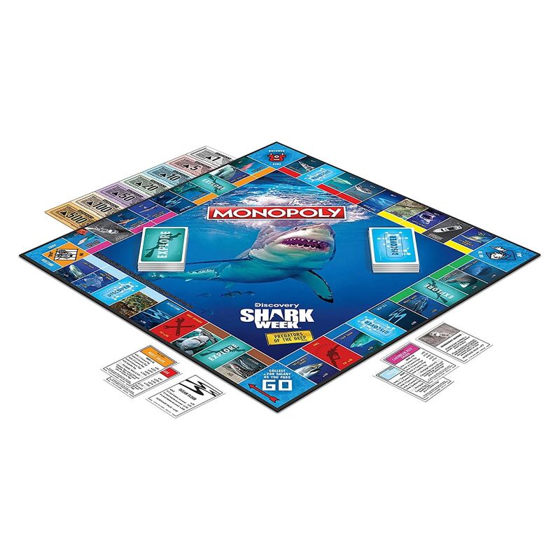 USAopoly Shark Week Monopoly Board Game, 1 of 5