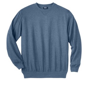 KingSize Men's Big & Tall Tall Ultra-Light Comfort Fleece Crewneck Sweatshirt - 1 of 4