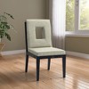 Meridian Furniture,Gwendolyn Linen Textured Fabric Dining Side Chair, Set of 2 - 2 of 4