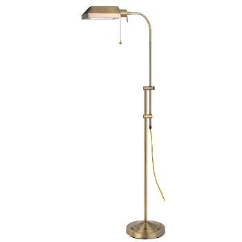 46" x 57" Adjustable Height Metal Pharmacy Floor Lamp Antique Brass - Cal Lighting