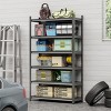 Syemin Utility Storage Shelves Garage Storage Rack, 6-Story Metal Shelves, Adjustable Partition Storage Unit, Black, 45.27"*15.74"*77.44" - 3 of 4