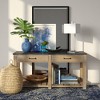 Hudson and Canal 26" Tall Table Lamp with Rectangle Fabric Shade - 4 of 4