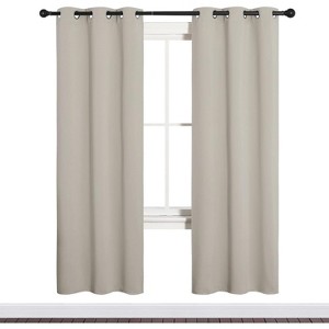 NICETOWN Grommet Top Blackout Curtains, Thermal Insulated Noise Reducing Window Drapes (Set of 2) - 1 of 4