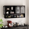 NicBex Modern 4 Glass Door Bathroom Wall Mount Cabinet Medicine Cabinet with 5 Tier Storage Shelves - 4 of 4