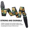 Unique Bargains Faux Leather End Flower Print Electric Guitar Shoulder Strap with String - 3 of 4