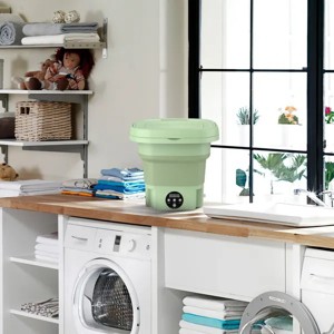 acxily Portable Washing Machine Foldable Laundry Machine with Detachable Drain Basket 3 Modes Electric Clothes Washer - 1 of 4
