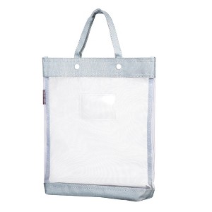 Unique Bargains Nylon Mesh Transparent Document Bag with Handle 13.4" x 11.6" - 1 of 4