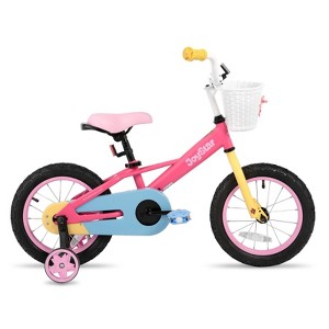 JOYSTAR Kids Bike for 2-7 Years, 12" 14" 16" Girls Toddler Bicycle with Training Wheels & Coaster Brake, Rainbow Bike, Macarons - 1 of 4