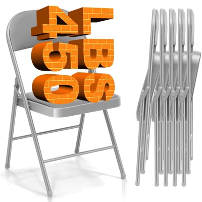 SKONYON Folding Chairs Portable Vinyl Padded Folding Chair with Durable Steel Frame 4 Pack and 6 Pack