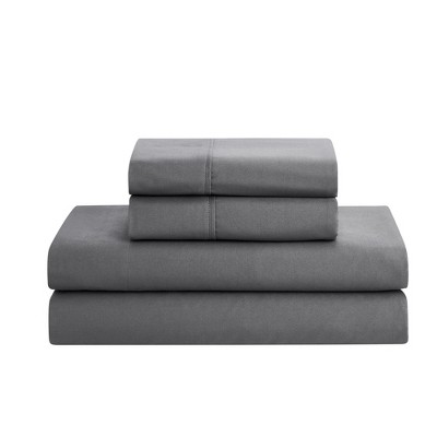Gray Pintuck Down Alternative Microfiber 8-Piece Bed in a Bag Set