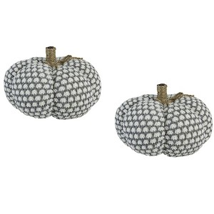 Gulches Series Multicolored Shatterproof Grid Pumpkin Harvest Festival Ornament - 1 of 4