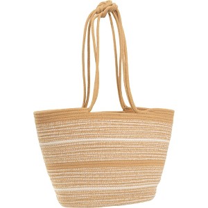 Magid Natural Cotton Woven Knot Shoulder Woven Tote - 1 of 4